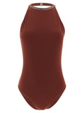 Brunello Cucinelli Bordeaux Polyamide One-Piece Swimsuit