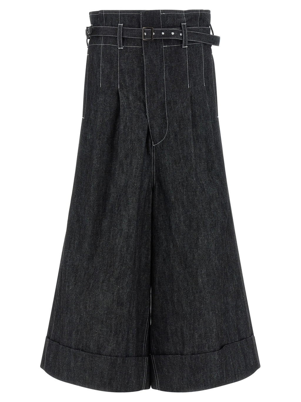 Junya Watanabe Black Cotton Bermuda Shorts