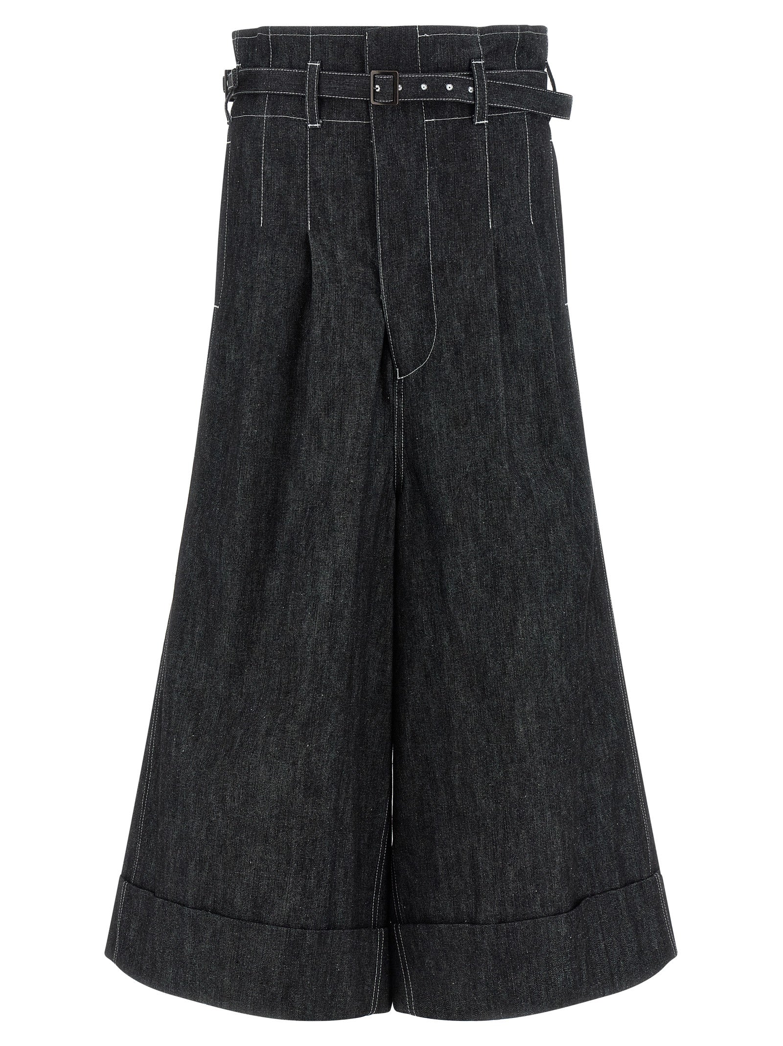 Junya Watanabe Black Cotton Bermuda Shorts