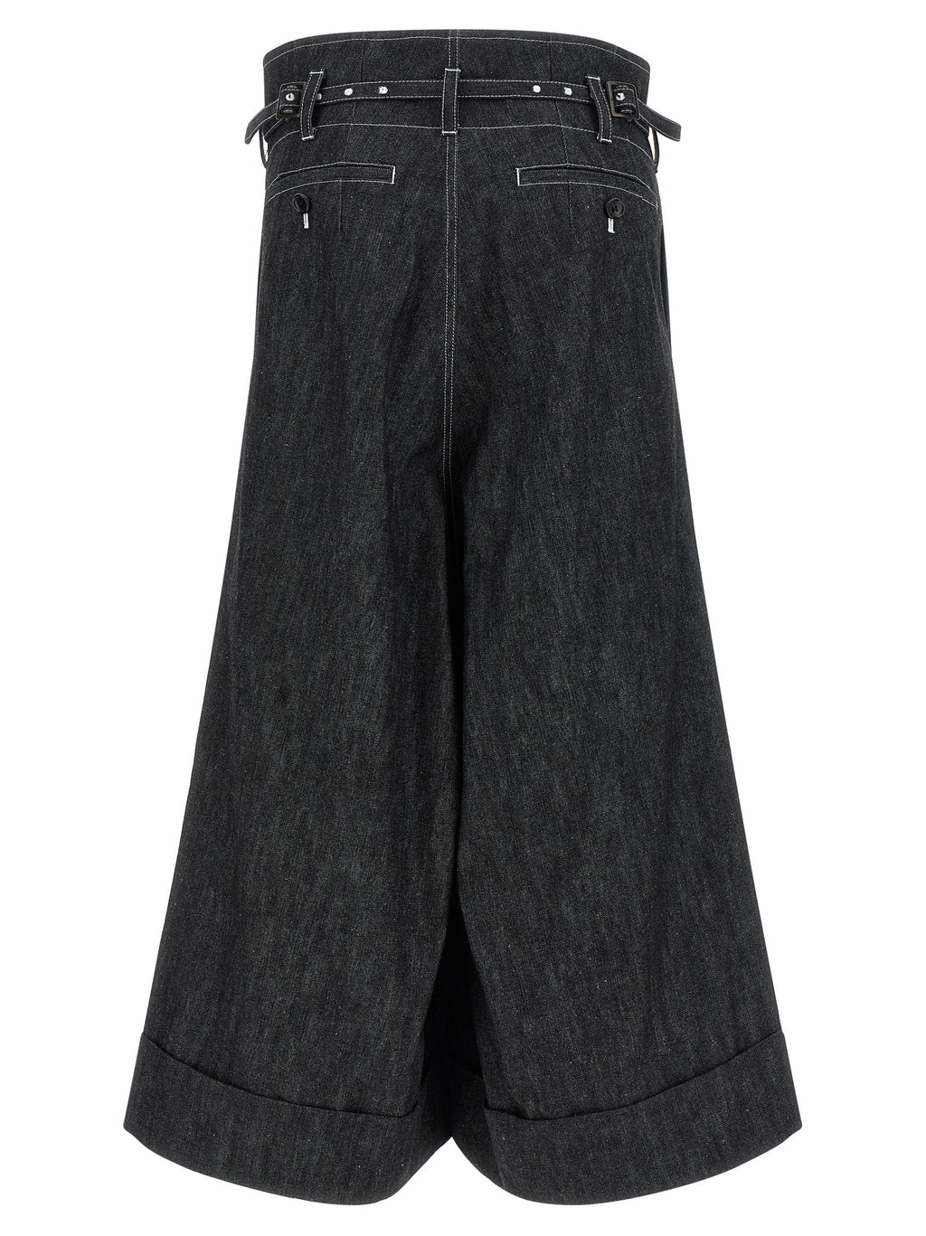 Junya Watanabe Black Cotton Bermuda Shorts