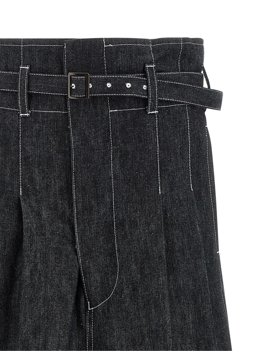 Junya Watanabe Black Cotton Bermuda Shorts