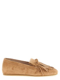 Stuart Weitzman Brown Calfskin Slip-On Loafers