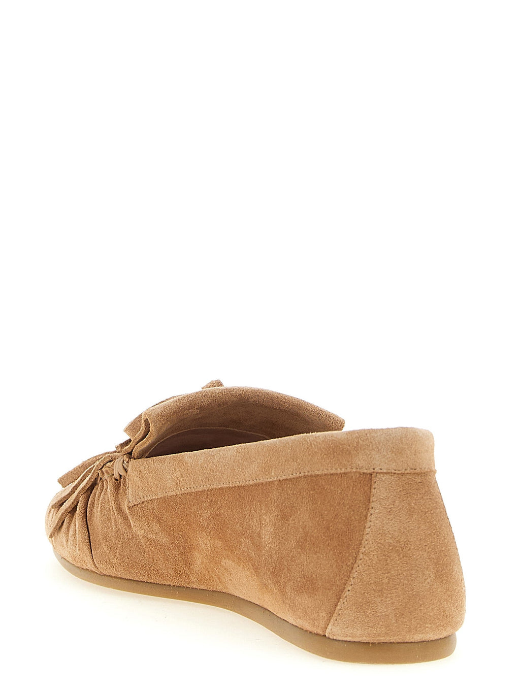 Stuart Weitzman Brown Calfskin Slip-On Loafers