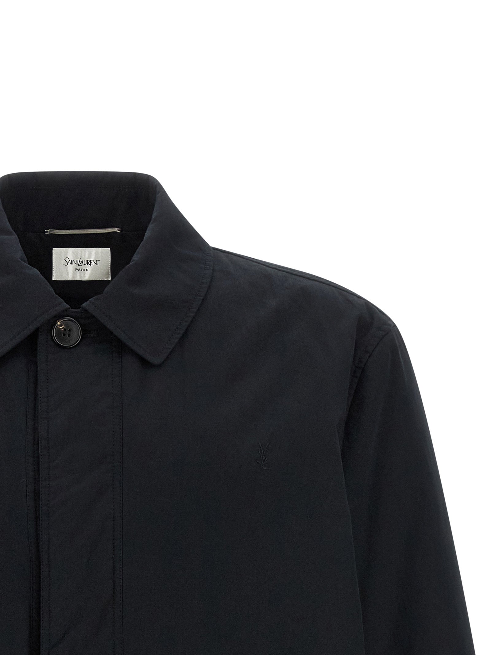 Saint Laurent Black Cotton Shell Jacket