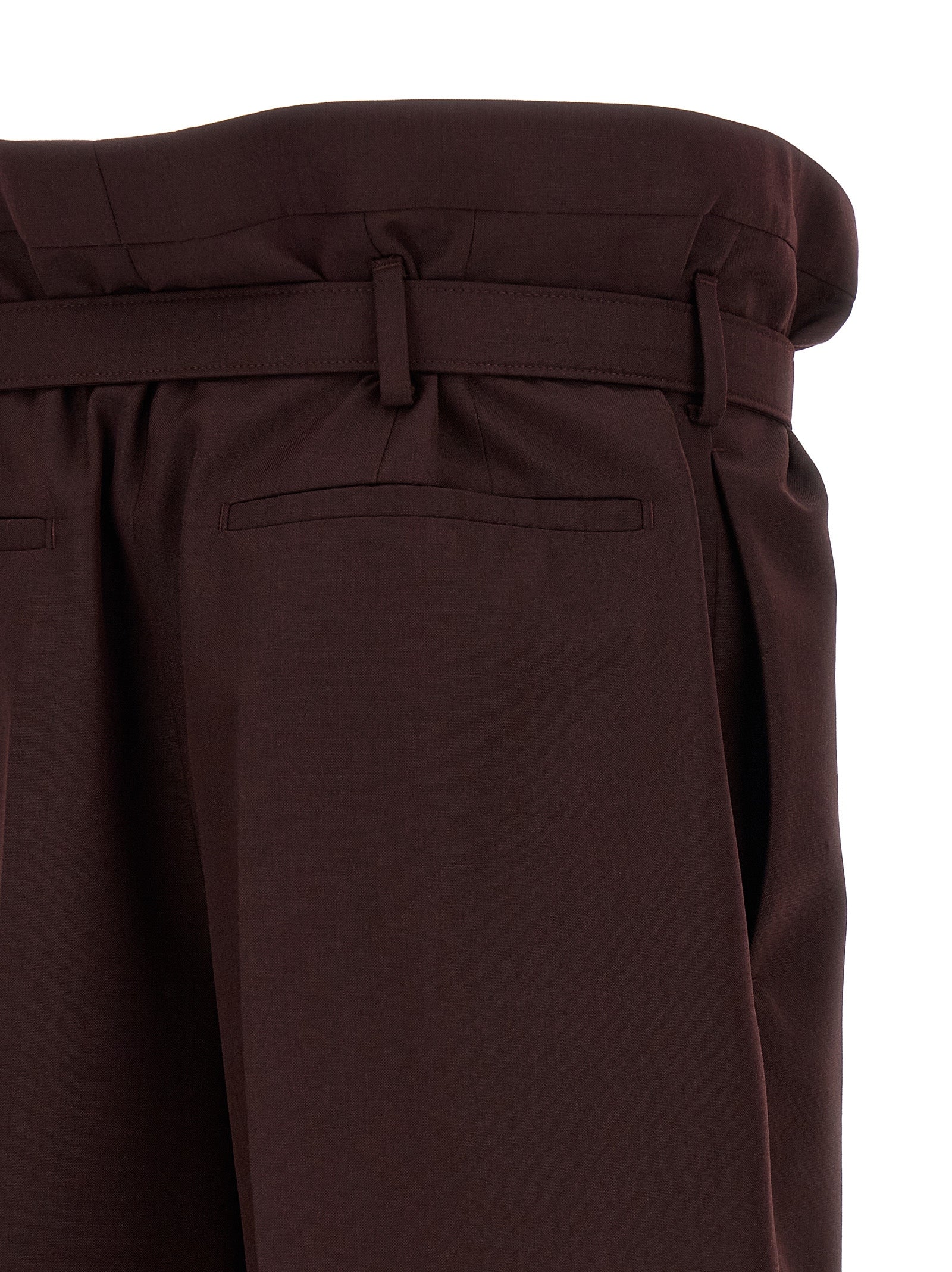 Saint Laurent Purple Wool Casual Pants