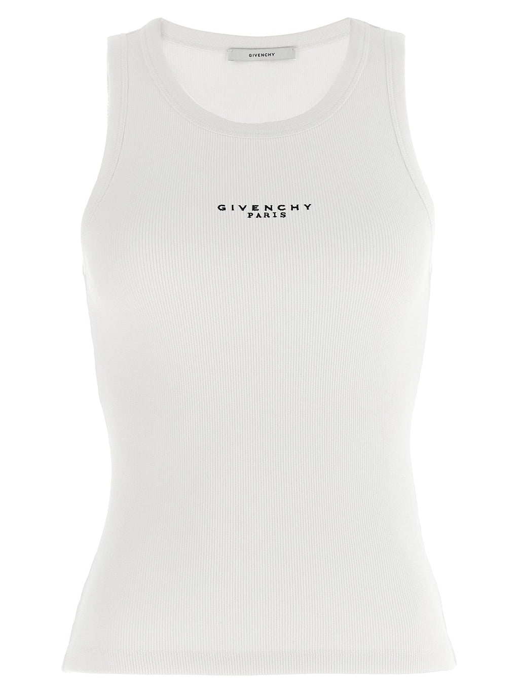 Givenchy White Cotton Sleeveles T-Shirt