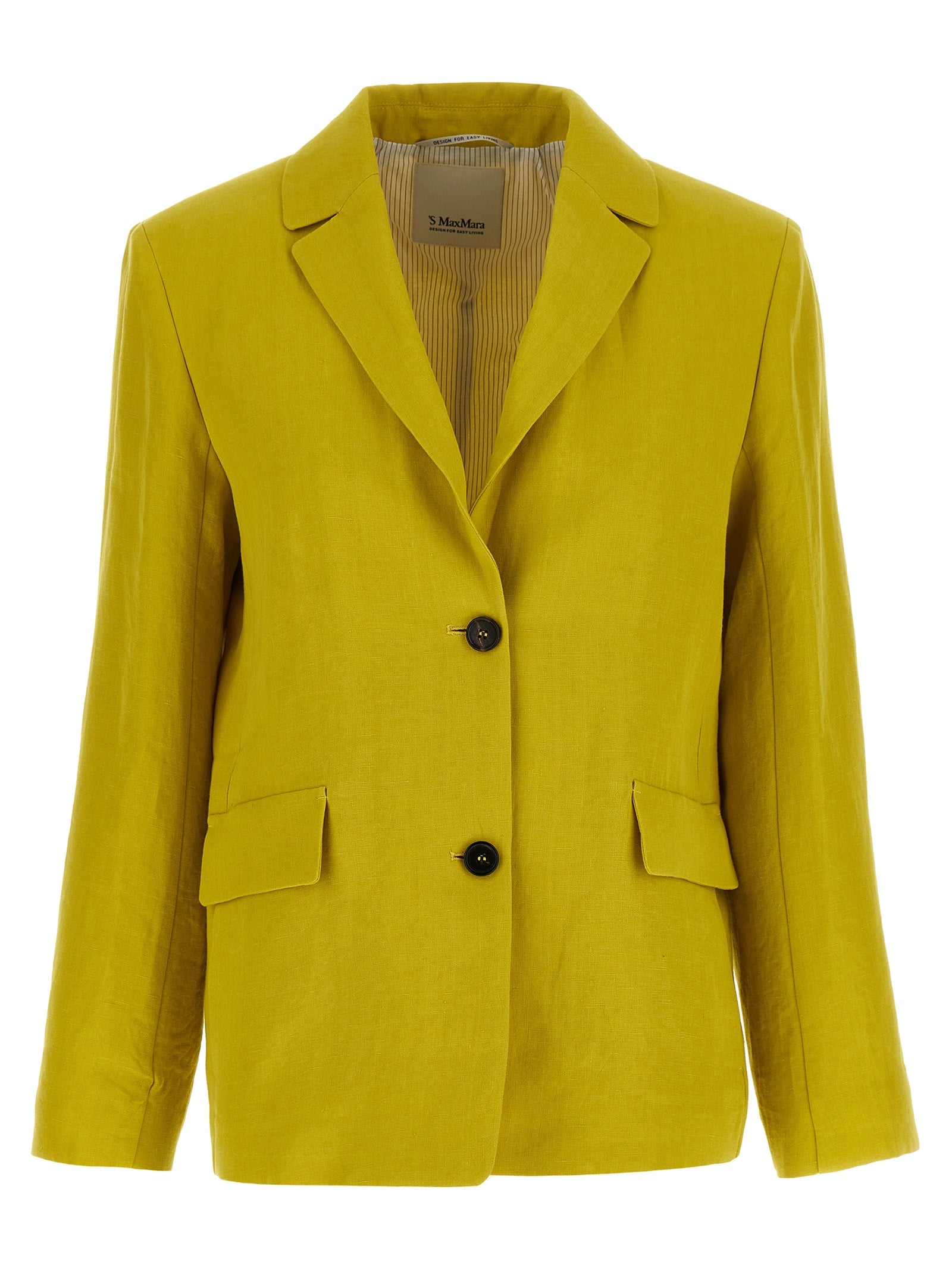 'S Max Mara Bicolor Linen Blazer