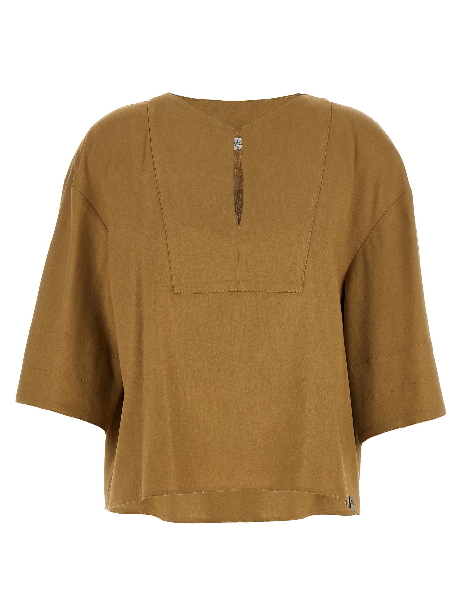 Max Mara Beige Linen Blouse