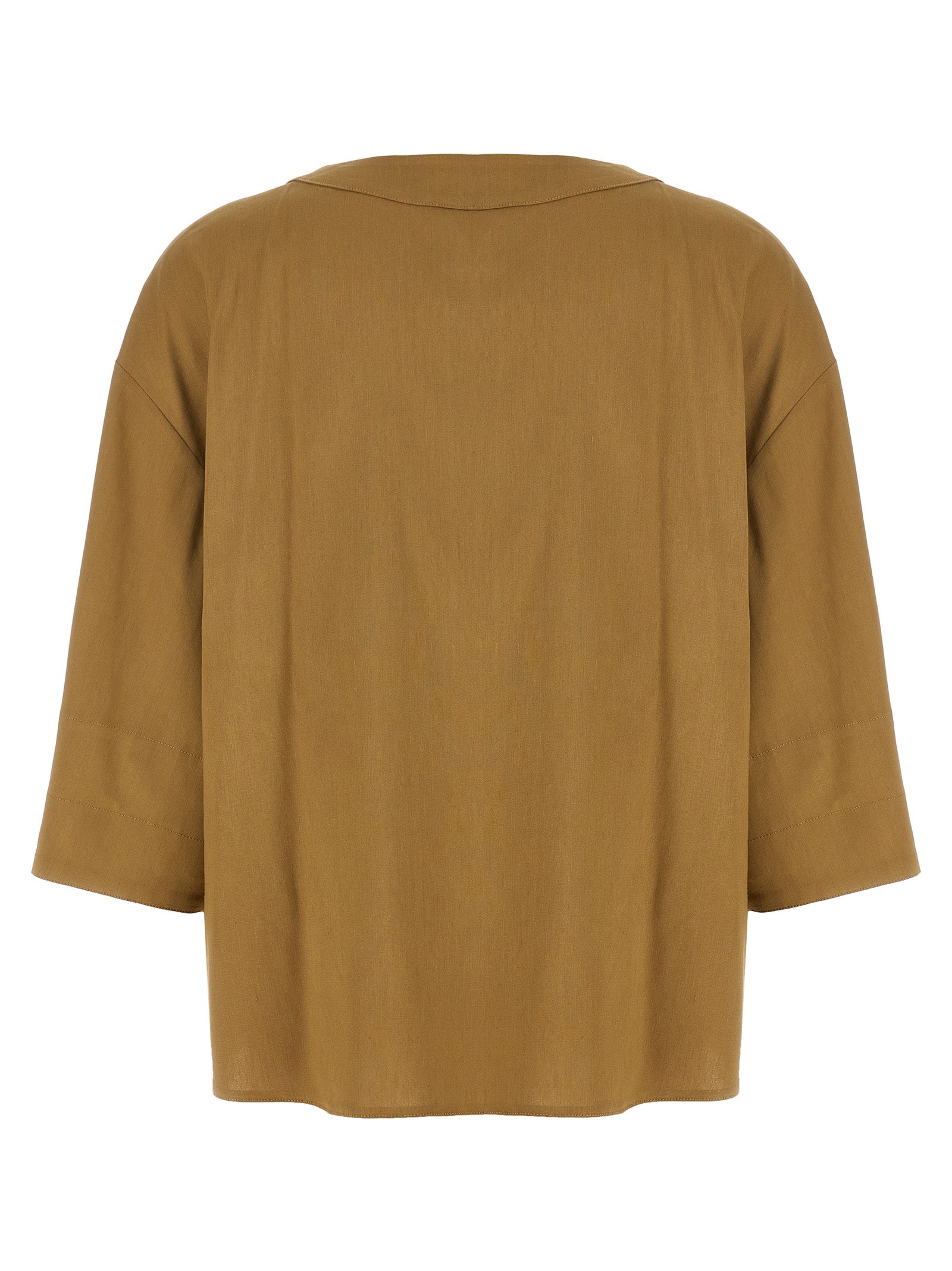 Max Mara Beige Linen Blouse