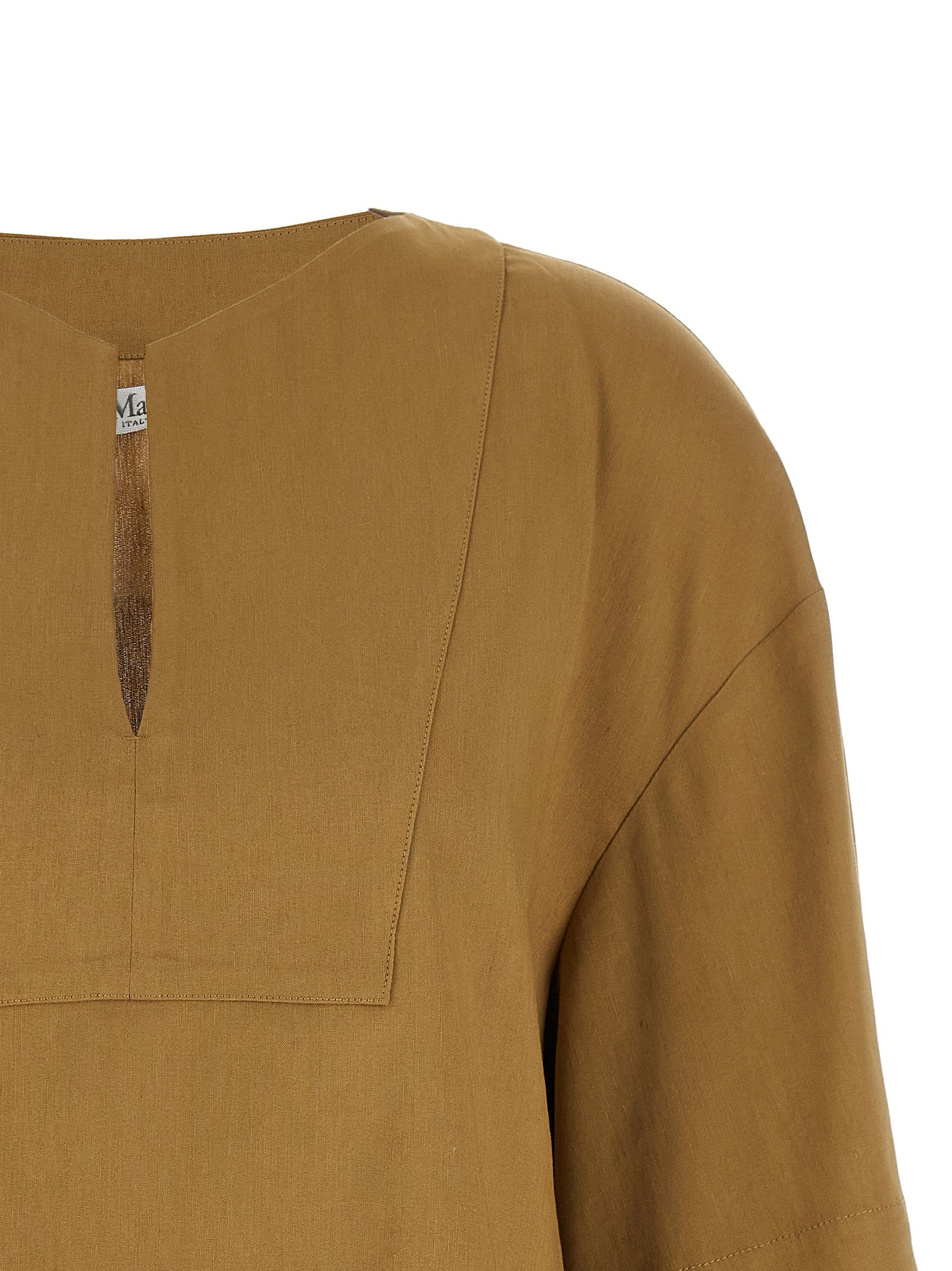 Max Mara Beige Linen Blouse