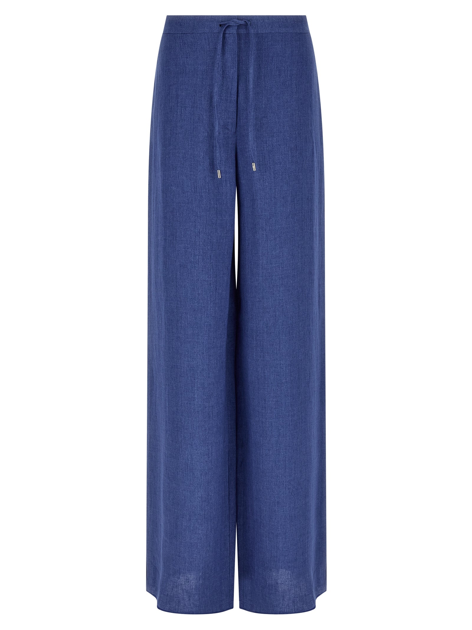Max Mara Blue Linen Casual Pants