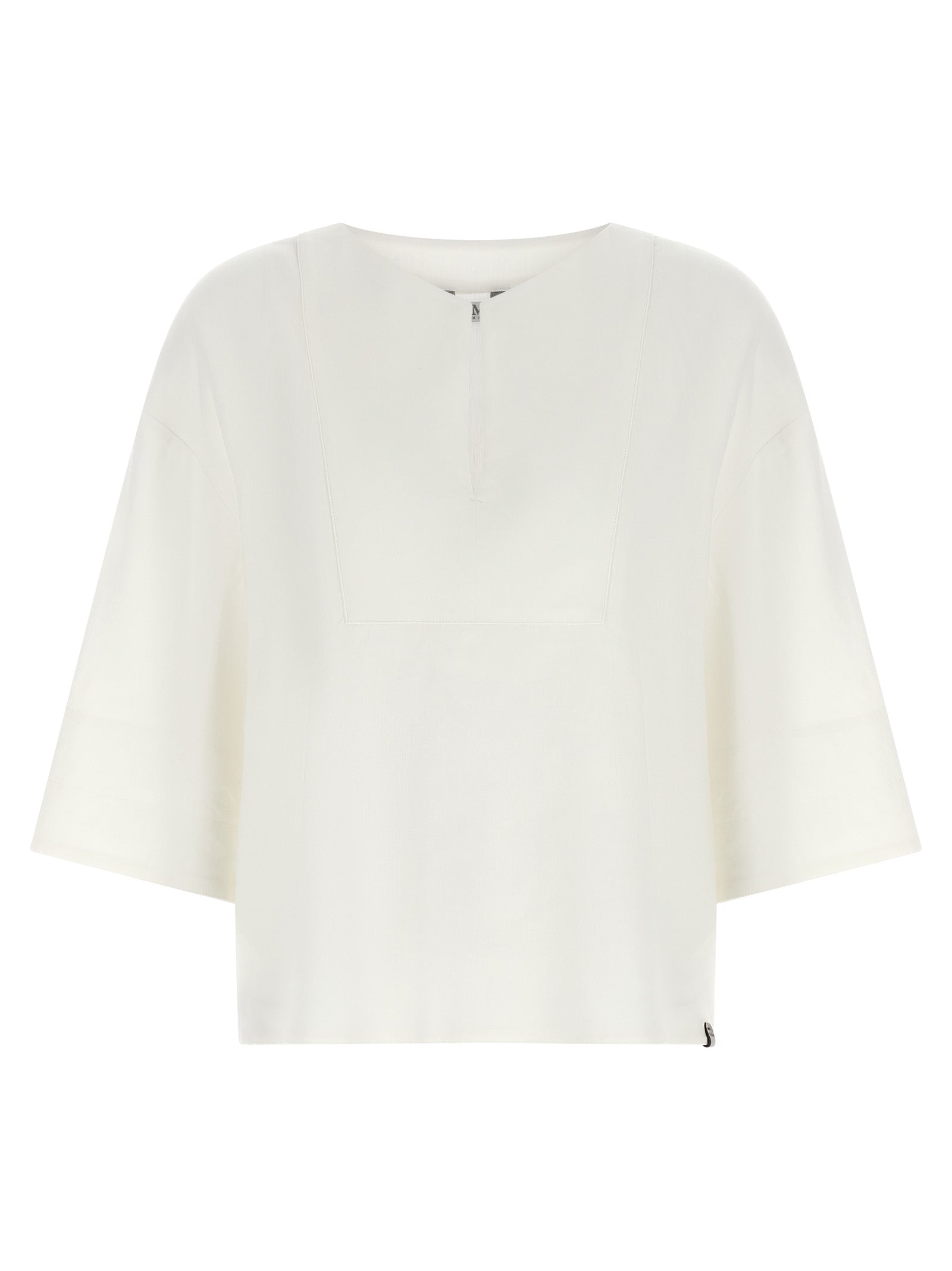 Max Mara White Linen Blouse