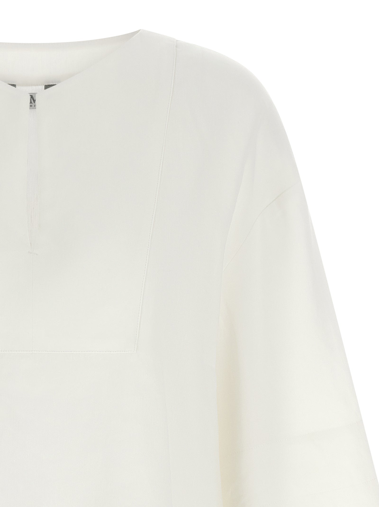 Max Mara White Linen Blouse