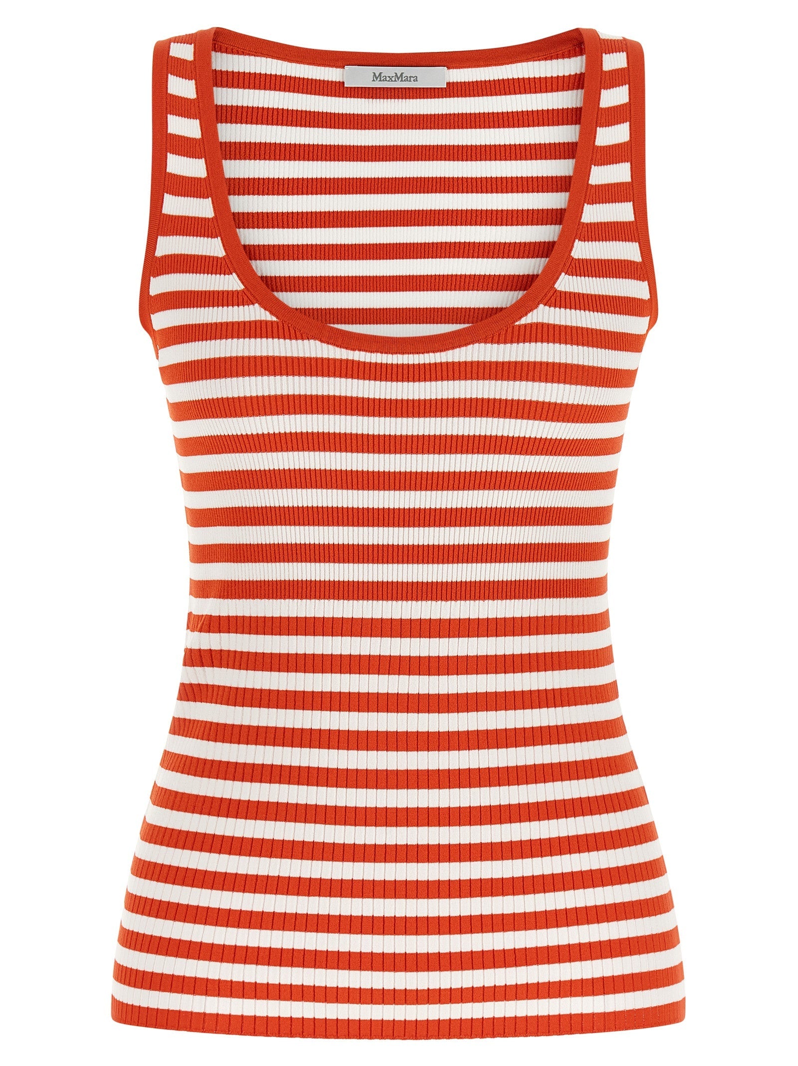 Max Mara Multicolor Viscose Sleeveles T-Shirt