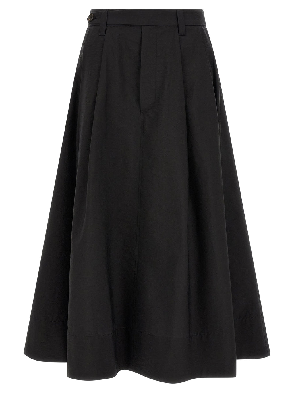 Brunello Cucinelli Black Cotton Midi Skirt