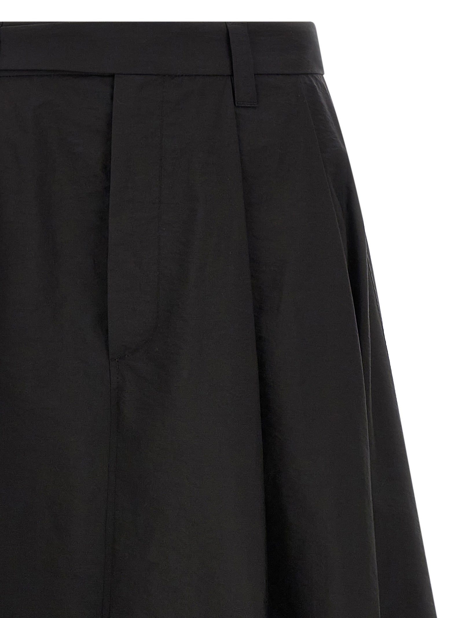Brunello Cucinelli Black Cotton Midi Skirt
