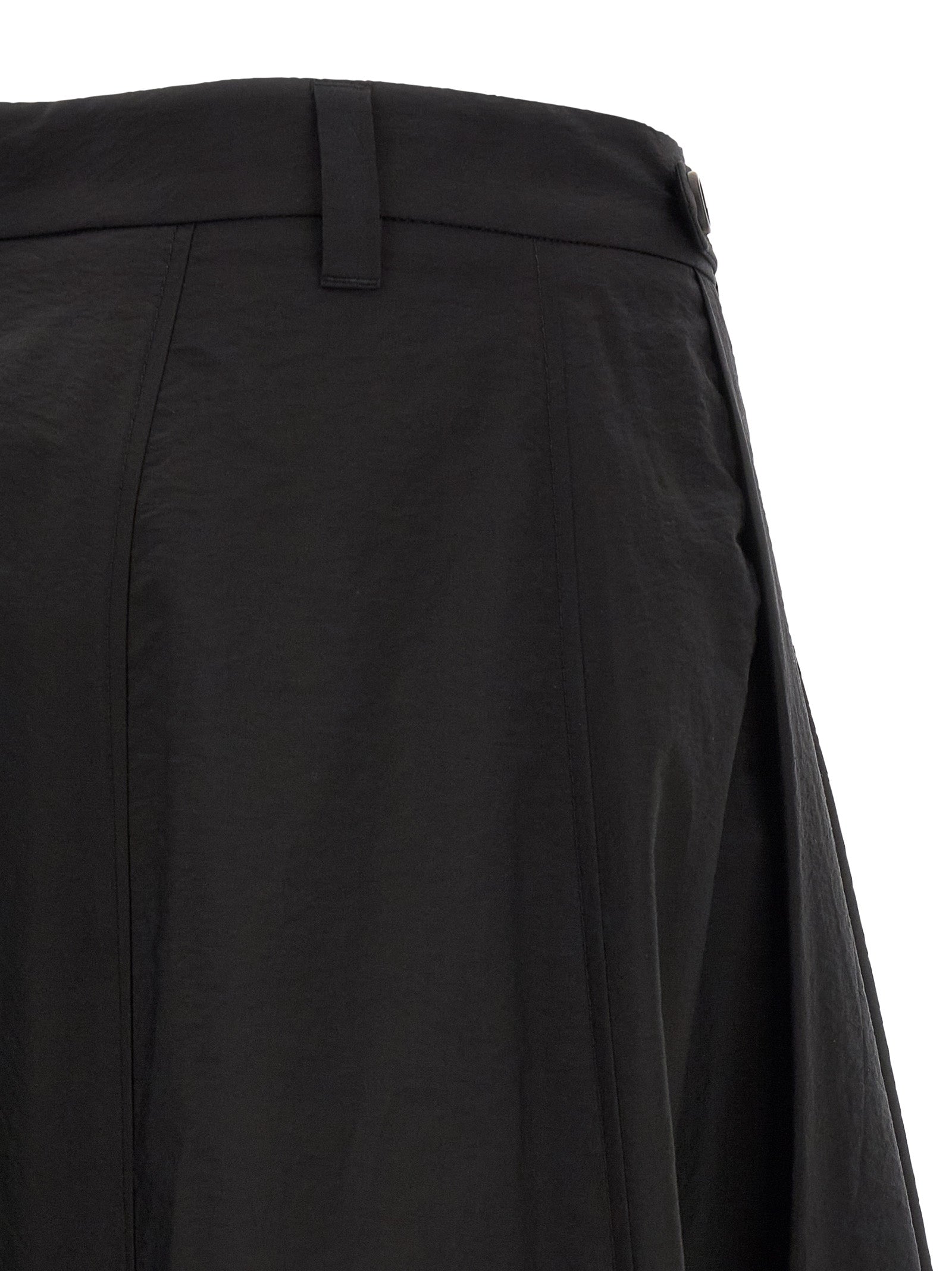 Brunello Cucinelli Black Cotton Midi Skirt