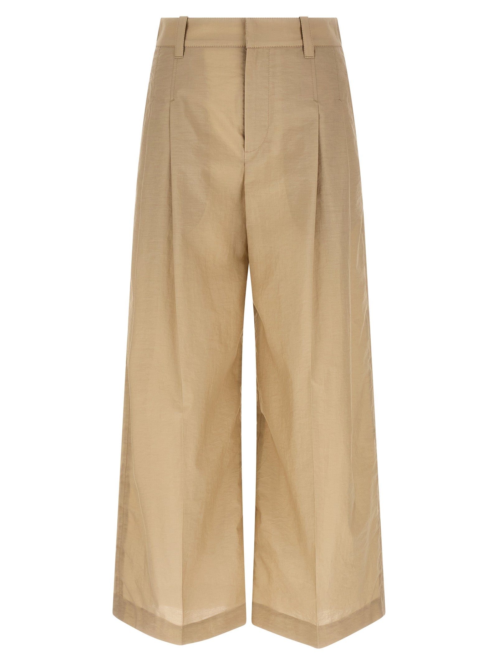 Brunello Cucinelli Beige Cotton Casual Pants