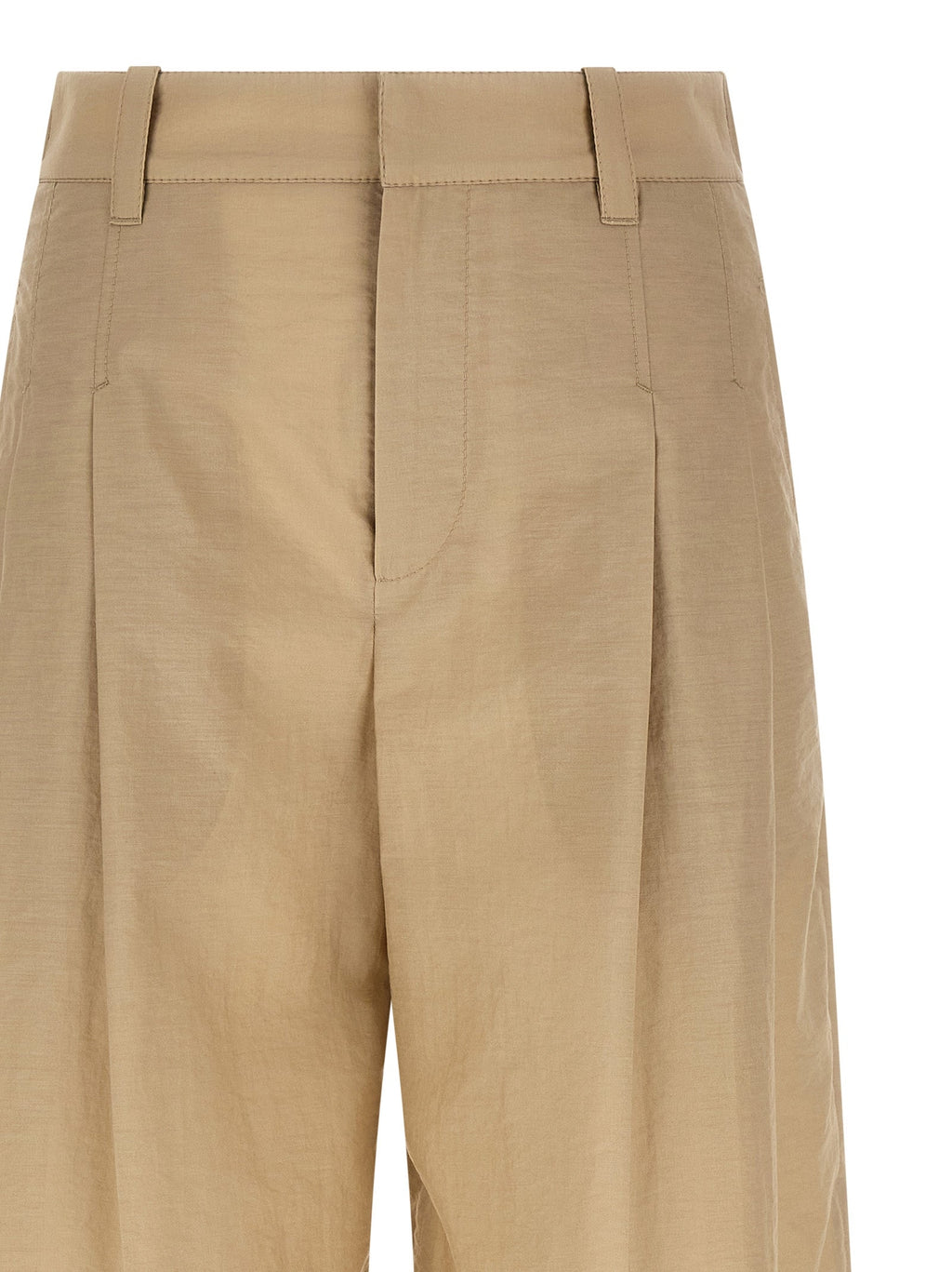 Brunello Cucinelli Beige Cotton Casual Pants