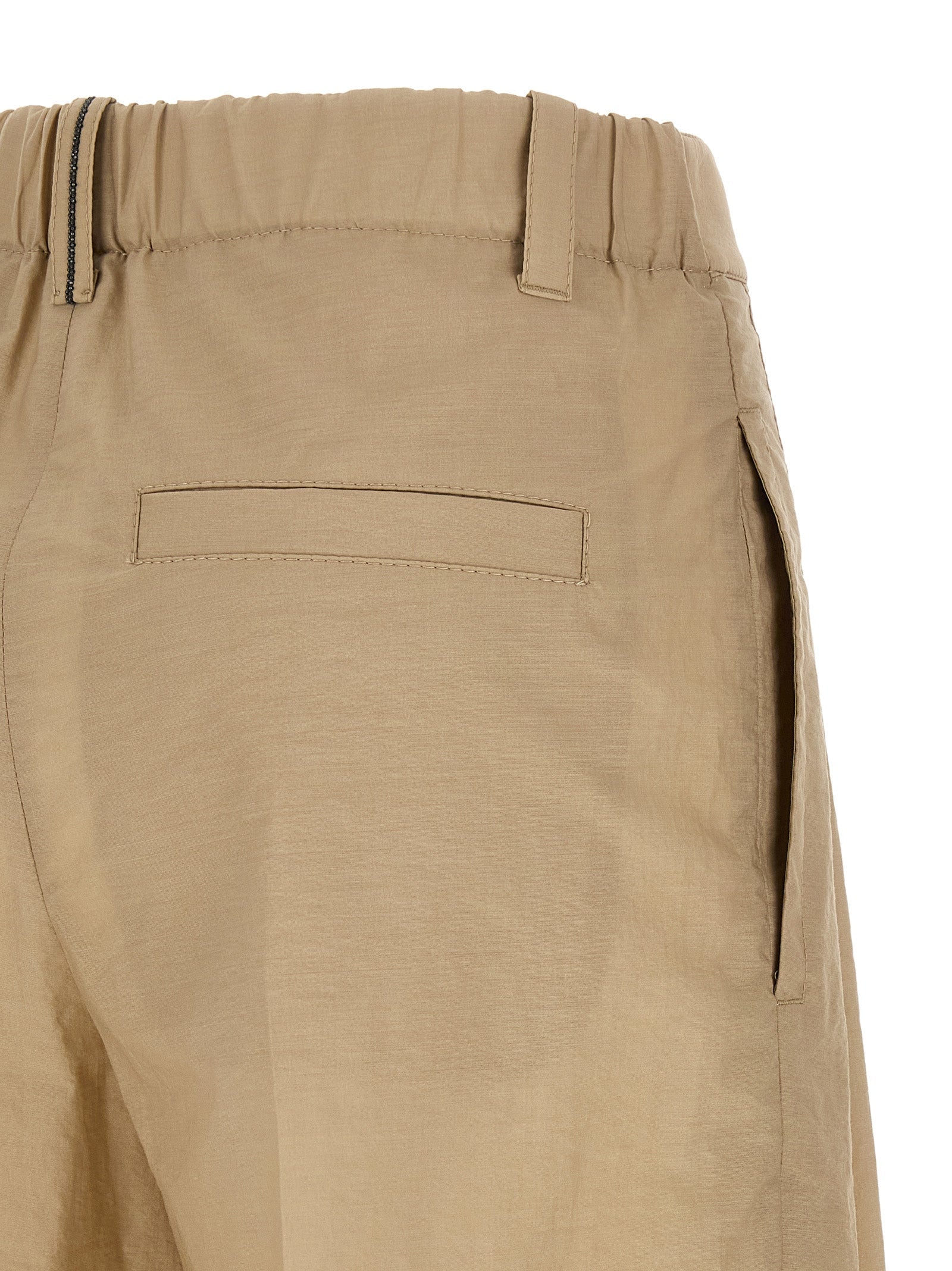Brunello Cucinelli Beige Cotton Casual Pants