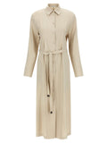 Max Mara Beige Linen Long Dress