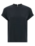 Brunello Cucinelli Blue Cotton T-Shirt
