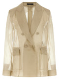 Max Mara Beige Silk Blazer