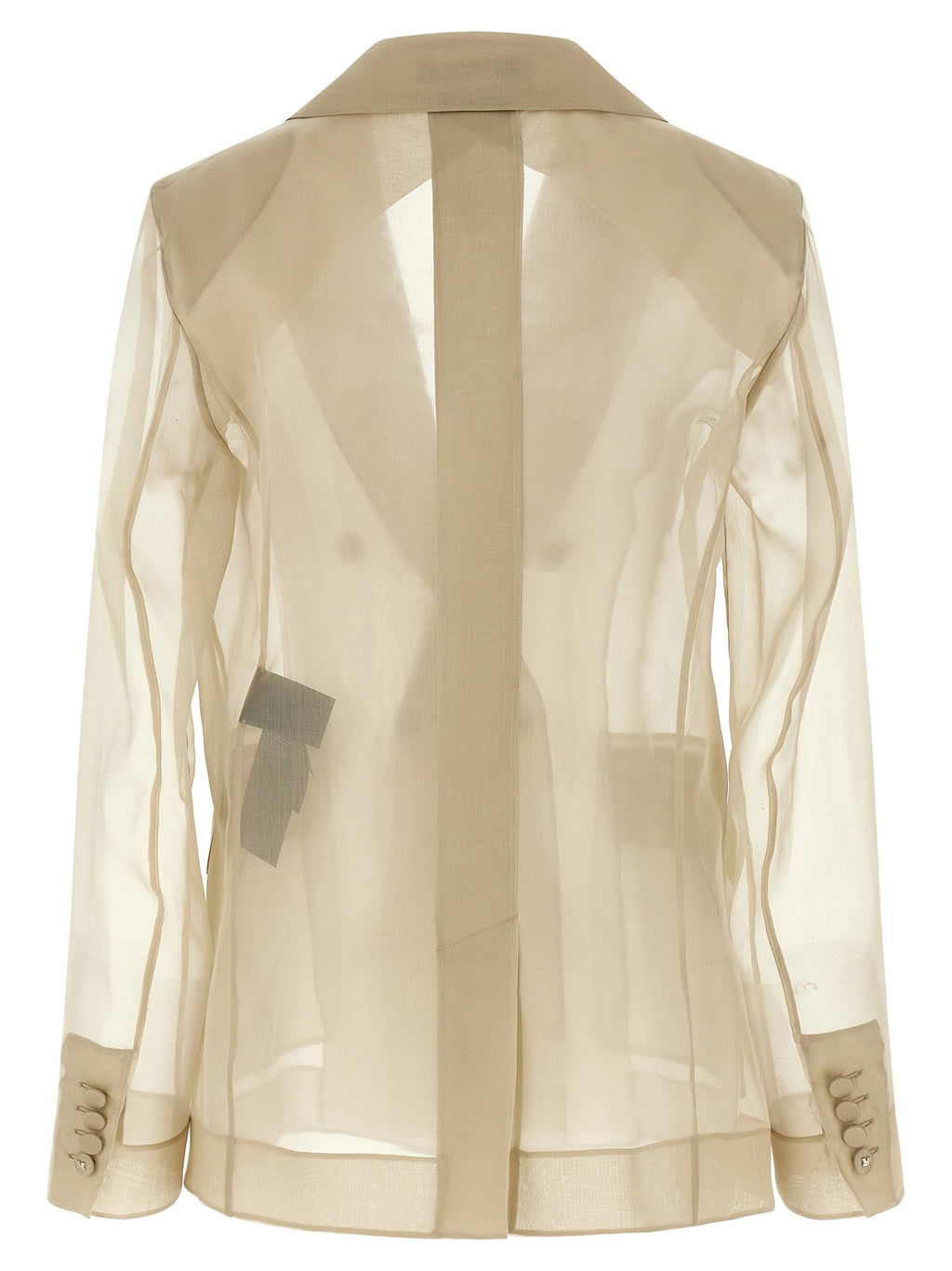 Max Mara Beige Silk Blazer