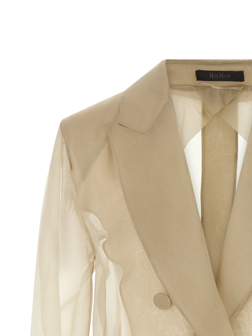 Max Mara Beige Silk Blazer