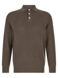 Brunello Cucinelli Brown Cotton Polo Shirt