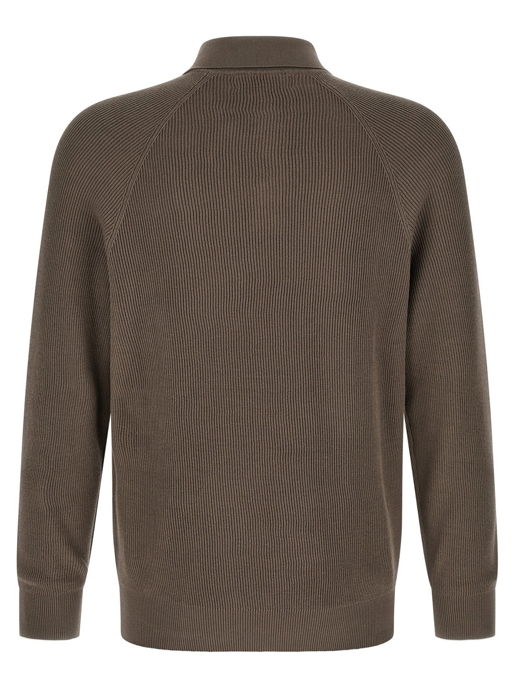Brunello Cucinelli Brown Cotton Polo Shirt