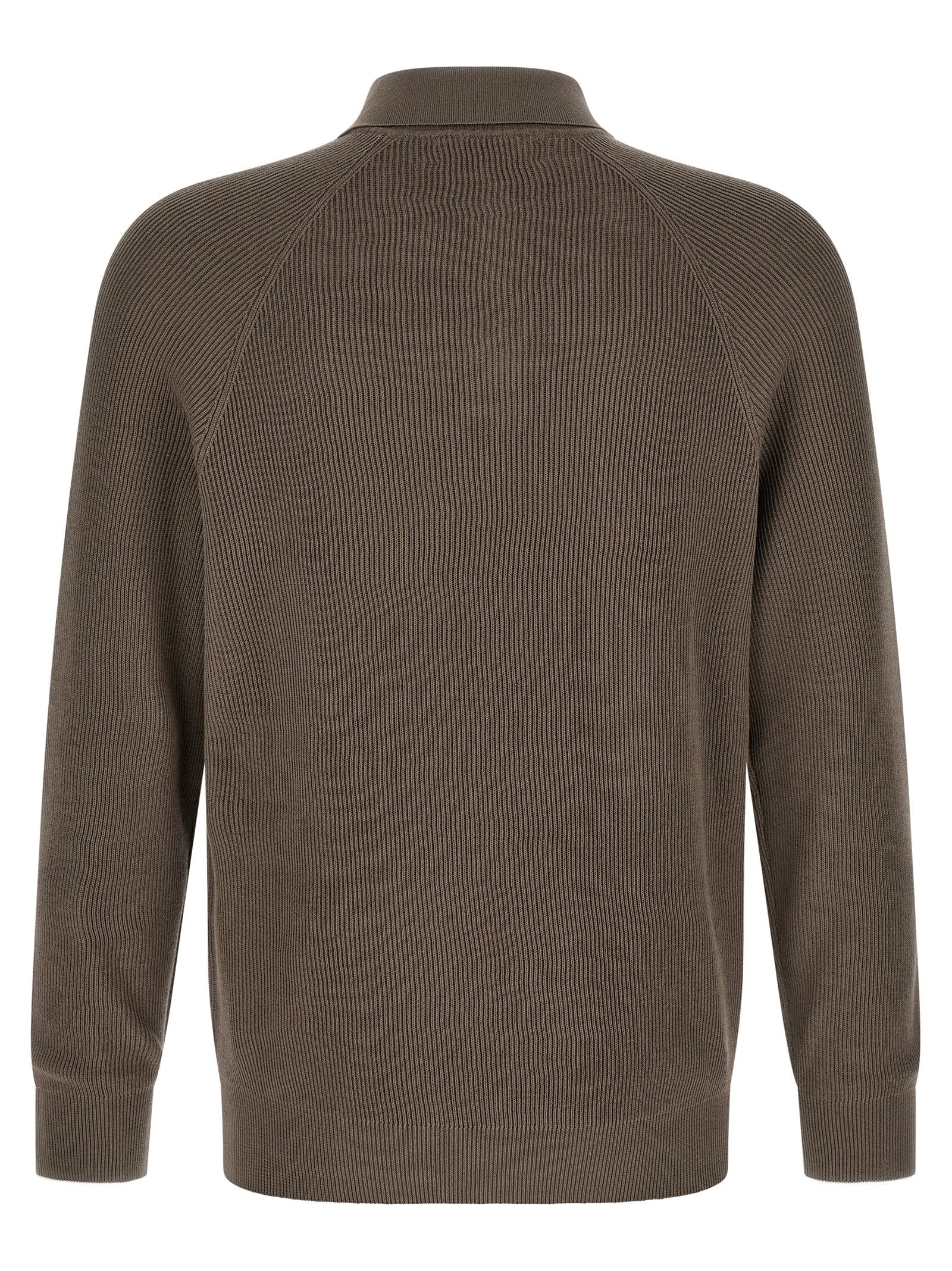 Brunello Cucinelli Brown Cotton Polo Shirt
