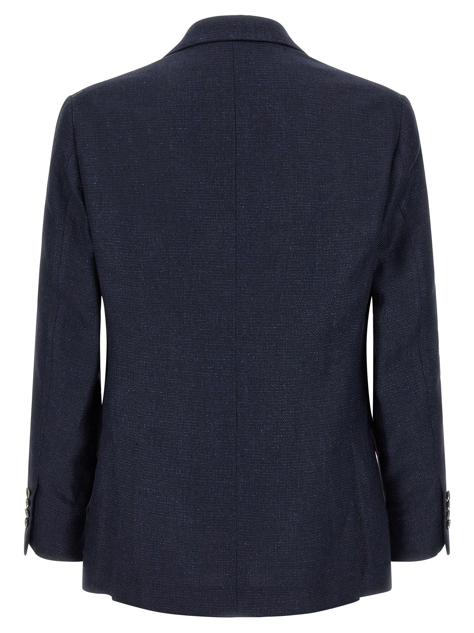 Brunello Cucinelli Blue Silk Two-Piece Suit