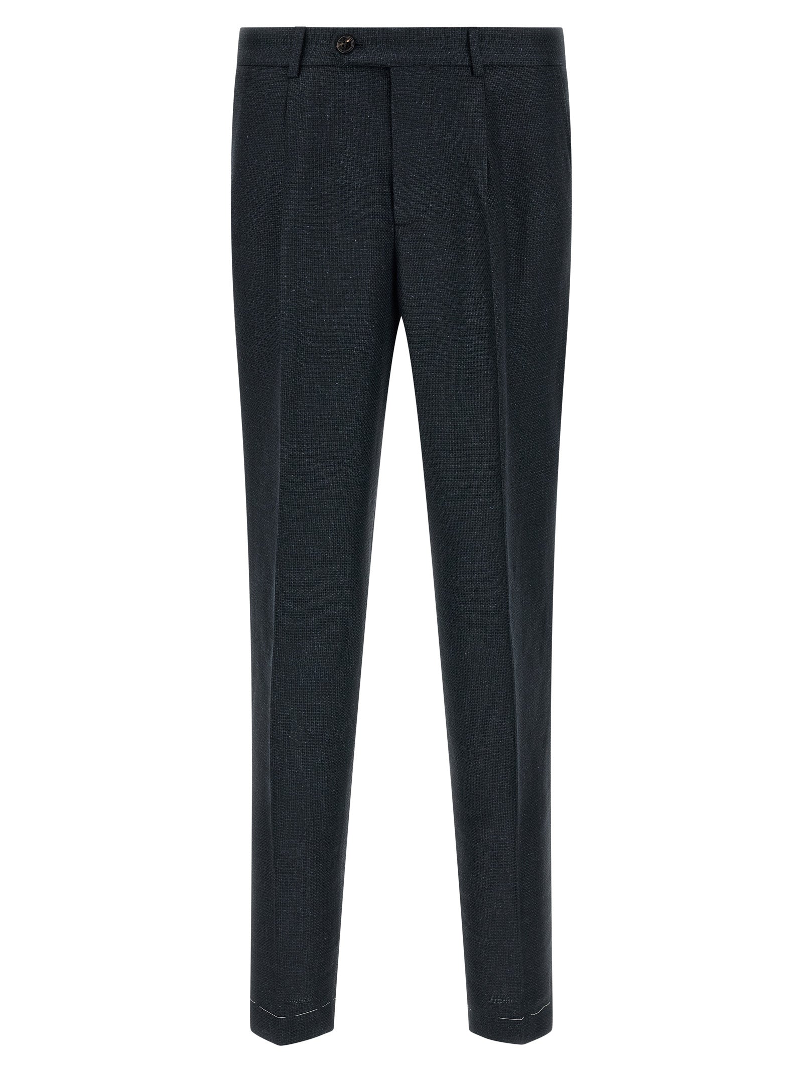Brunello Cucinelli Blue Silk Two-Piece Suit