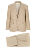 Brunello Cucinelli Beige Silk Two-Piece Suit