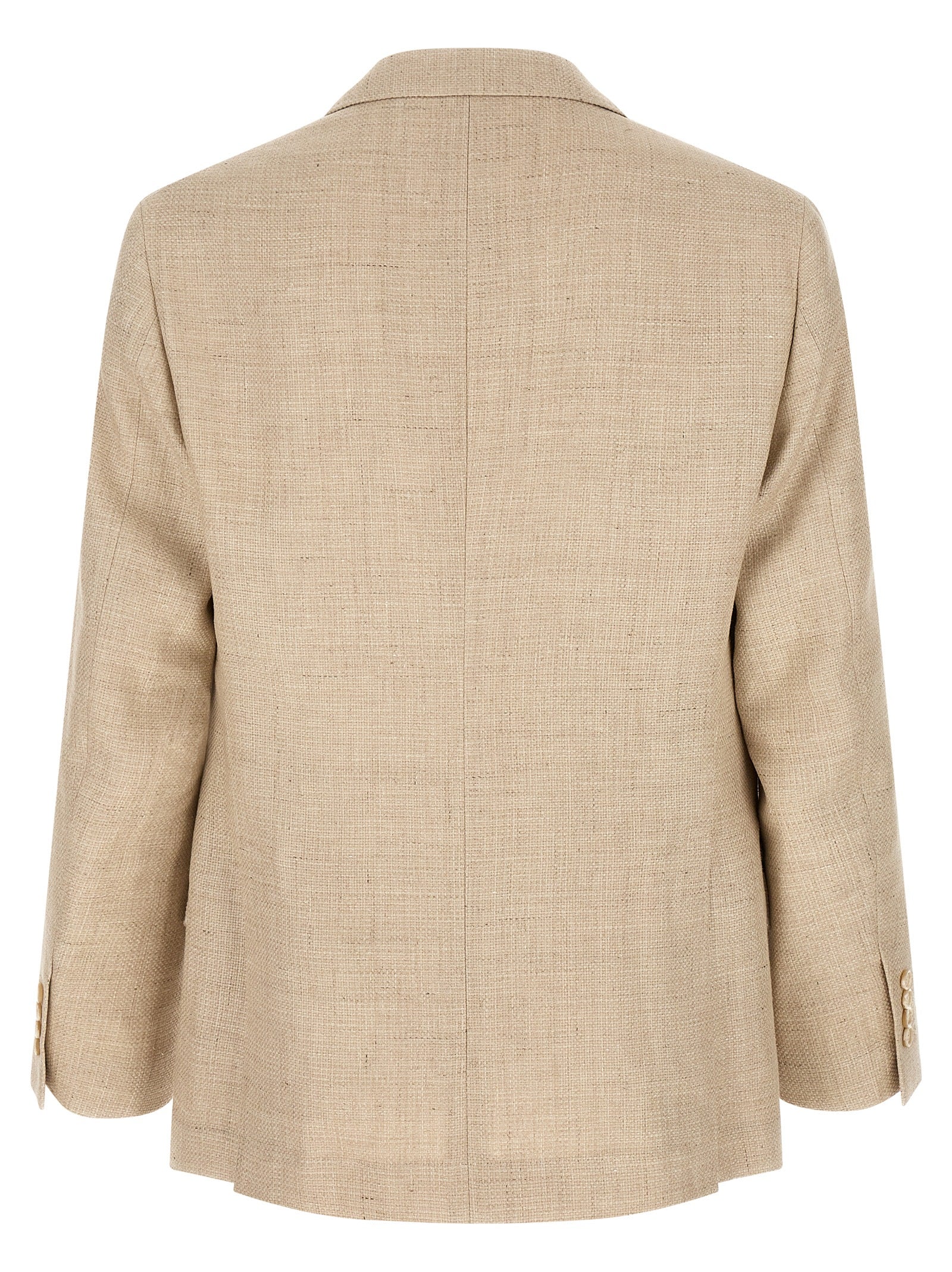 Brunello Cucinelli Beige Silk Two-Piece Suit