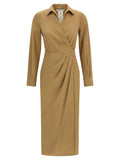 Max Mara Beige Cotton Midi Dress