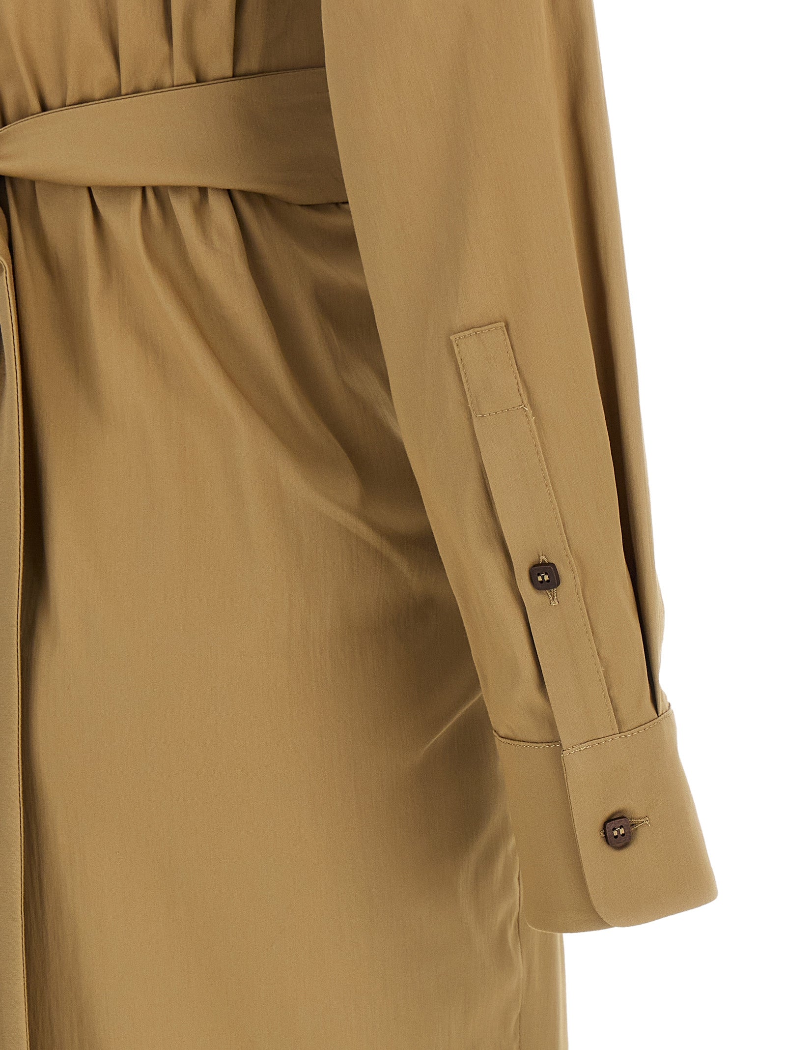 Max Mara Beige Cotton Midi Dress