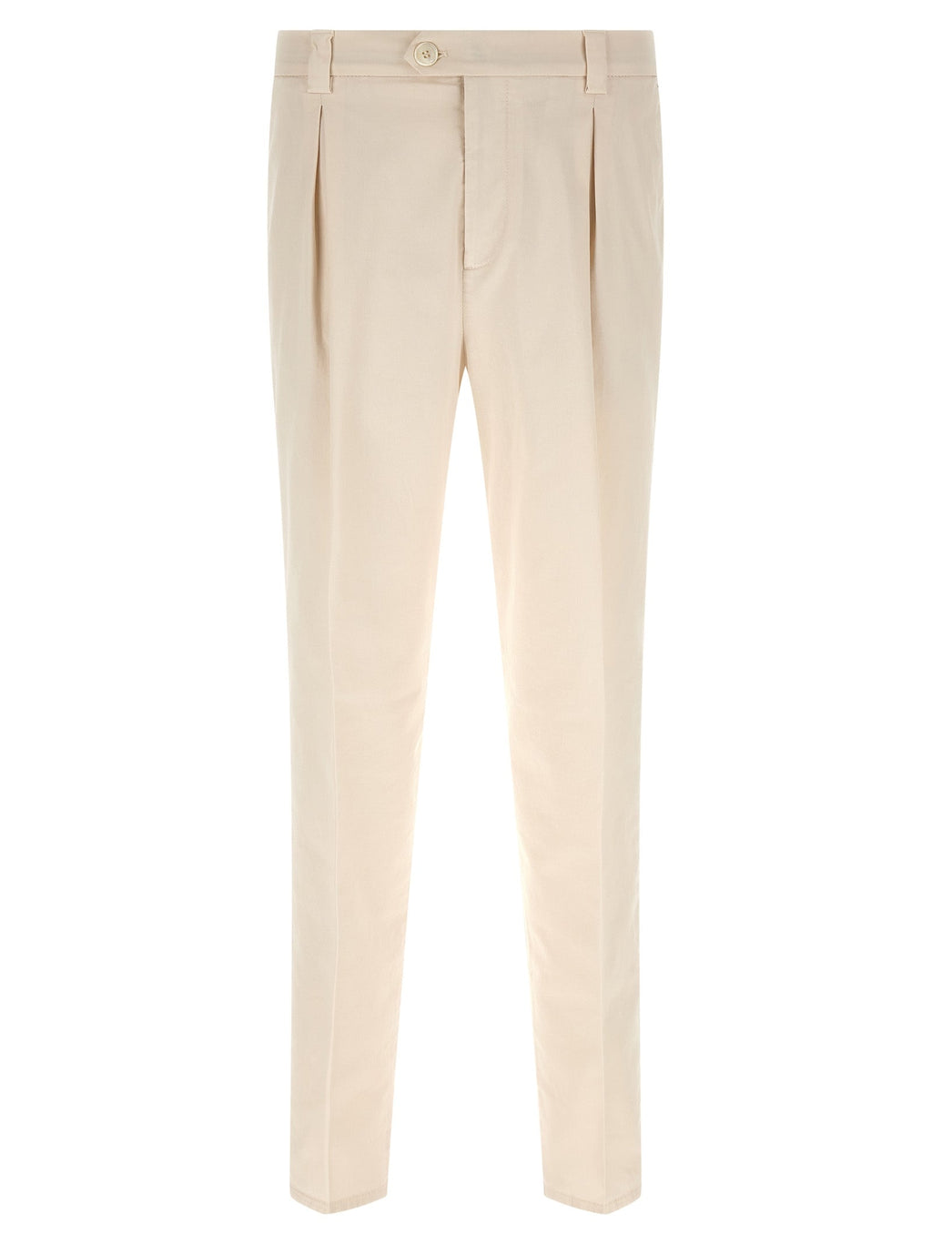 Brunello Cucinelli White Cotton Casual Pants