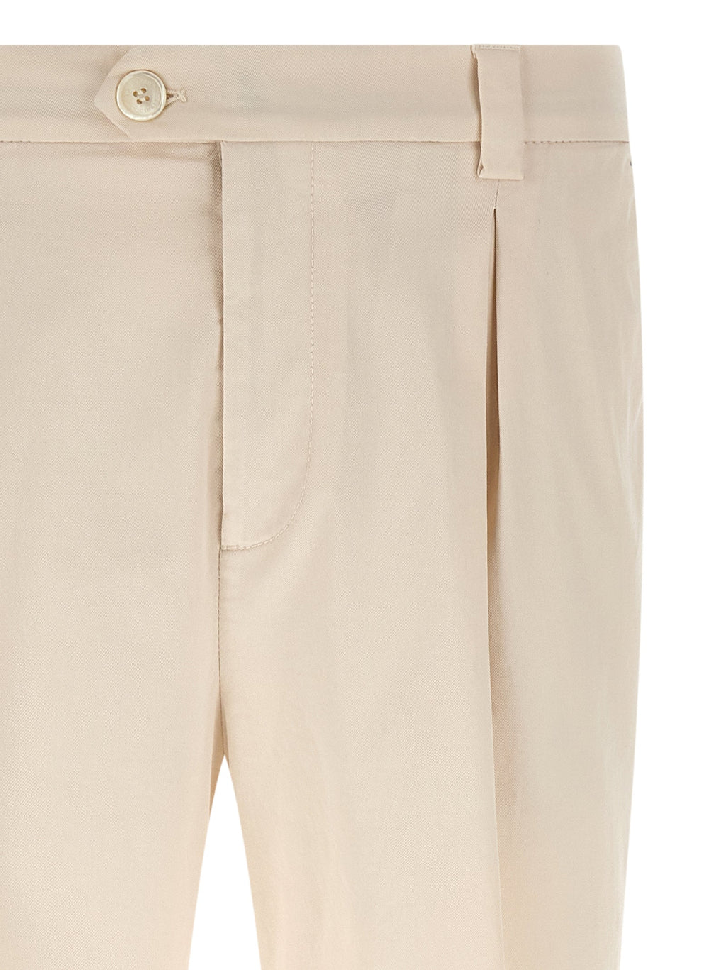 Brunello Cucinelli White Cotton Casual Pants