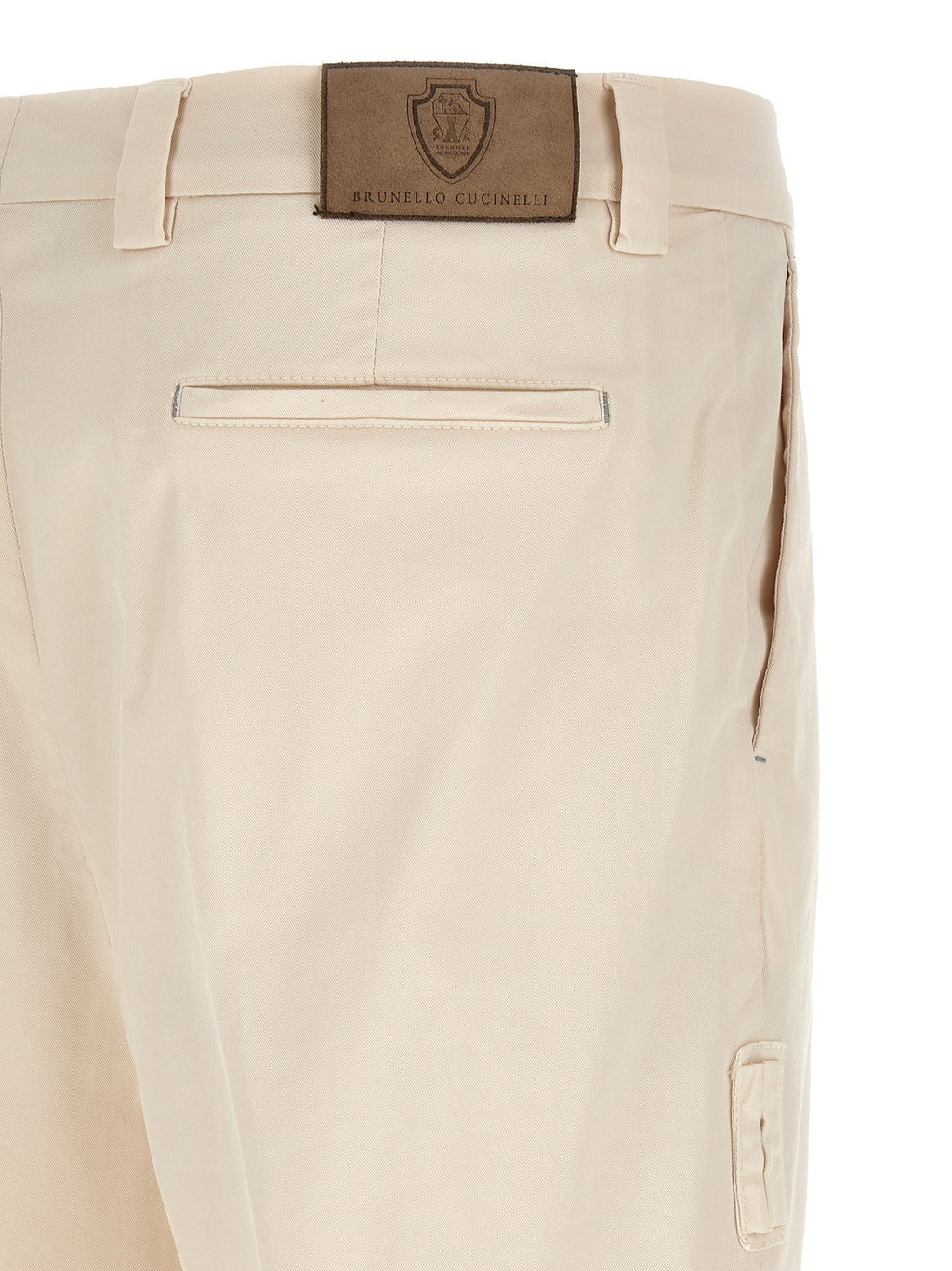Brunello Cucinelli White Cotton Casual Pants