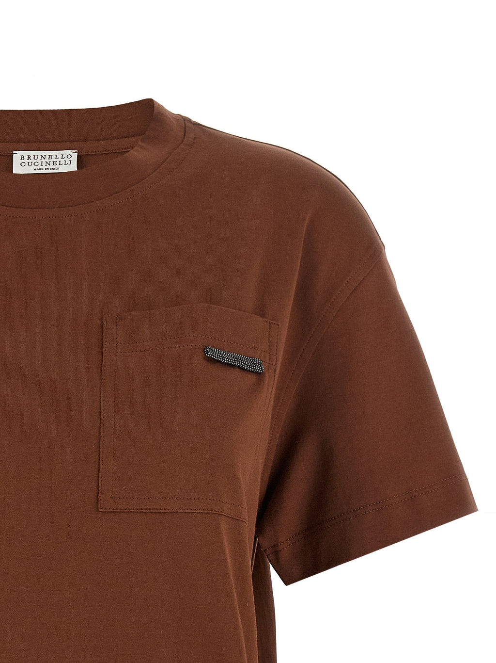 Brunello Cucinelli Brown Cotton T-Shirt