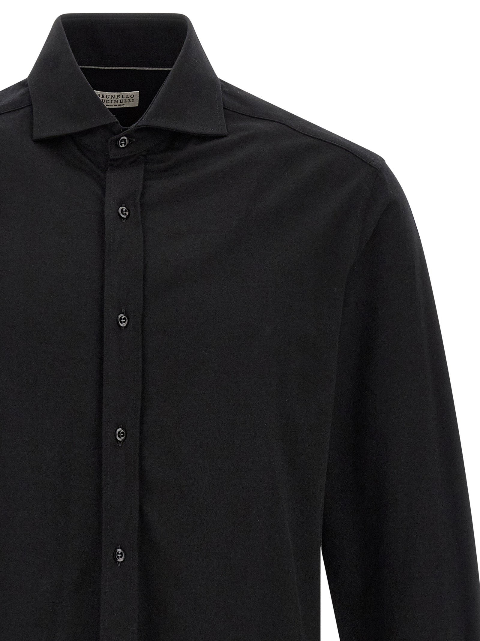 Brunello Cucinelli Black Cotton Blouse