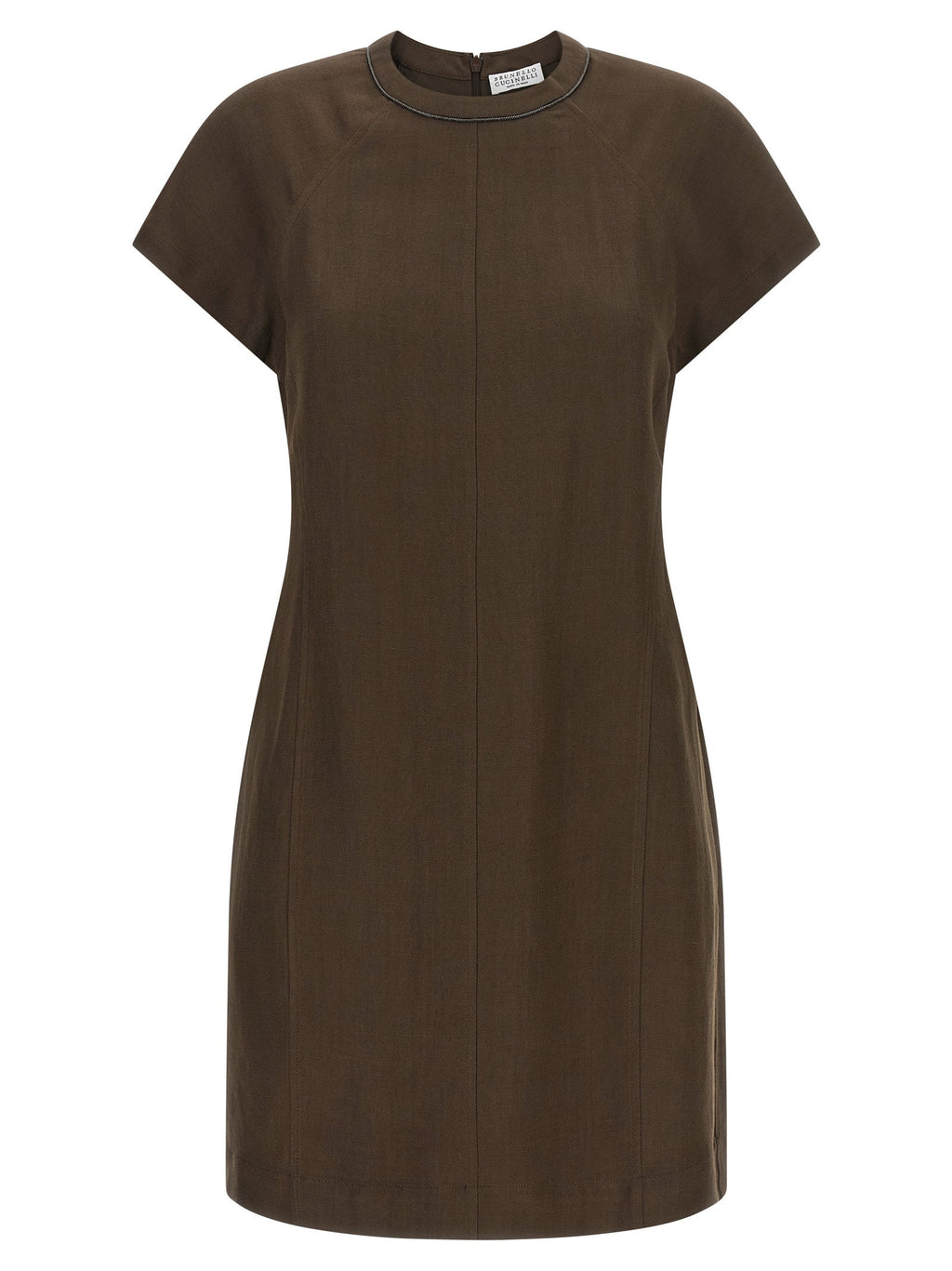 Brunello Cucinelli Brown Viscose Short Dress