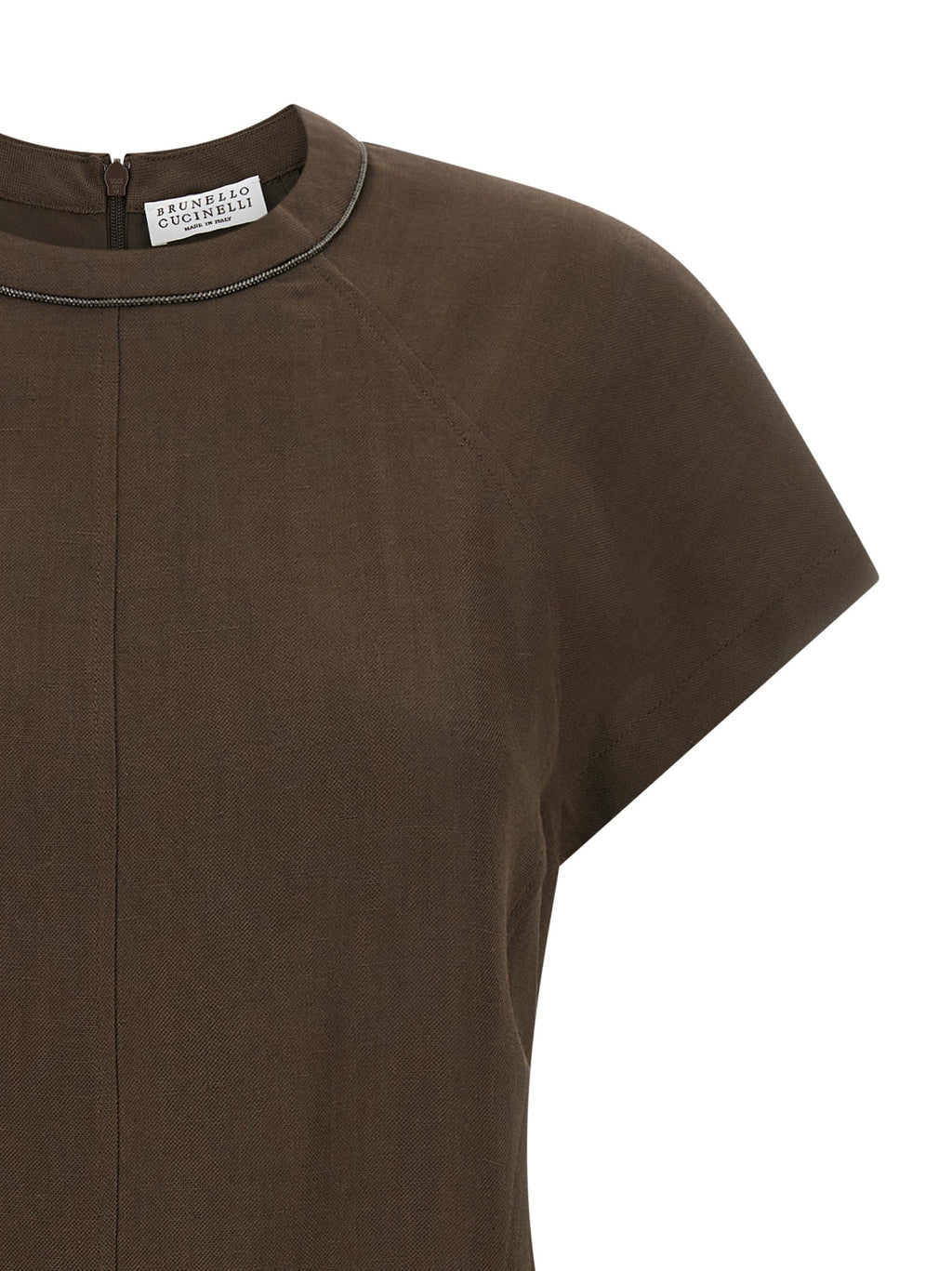 Brunello Cucinelli Brown Viscose Short Dress