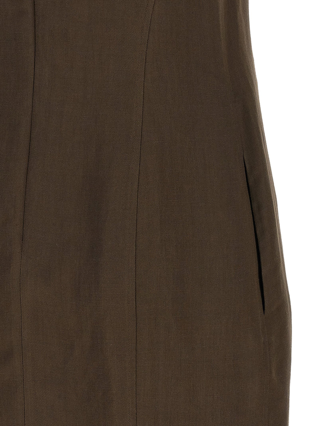 Brunello Cucinelli Brown Viscose Short Dress