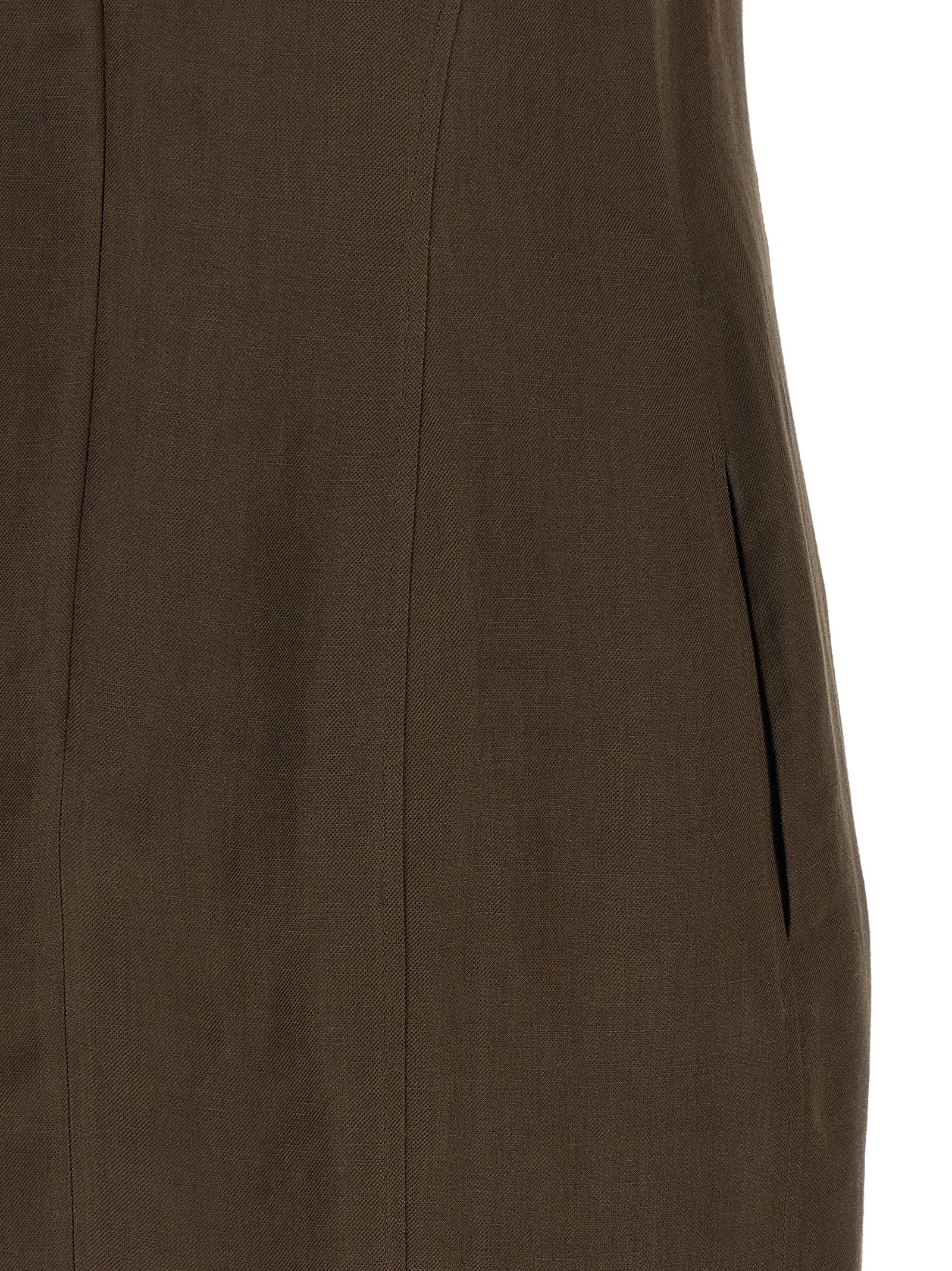 Brunello Cucinelli Brown Viscose Short Dress