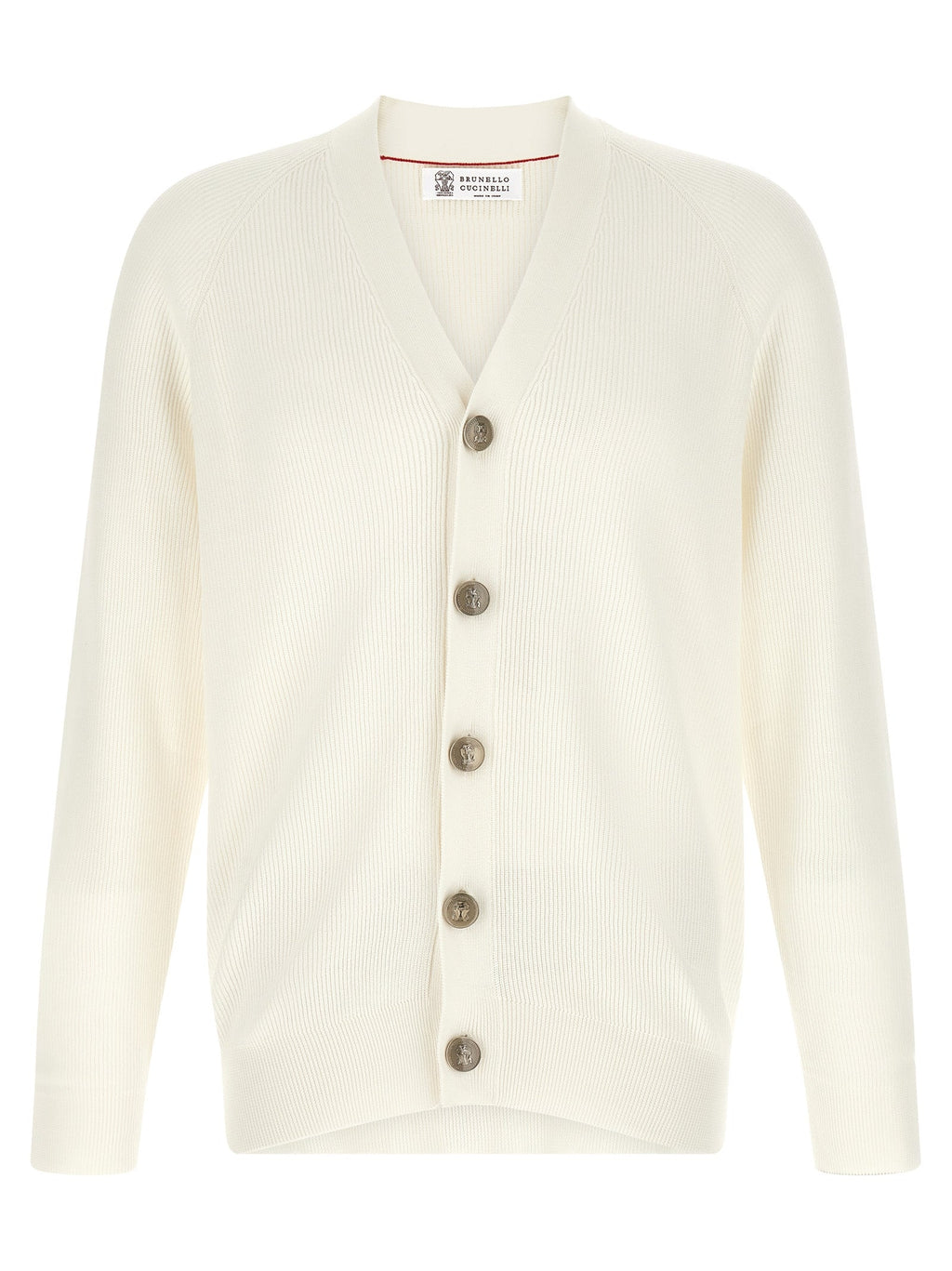 Brunello Cucinelli White Cotton Cardigan