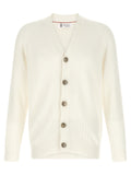 Brunello Cucinelli White Cotton Cardigan