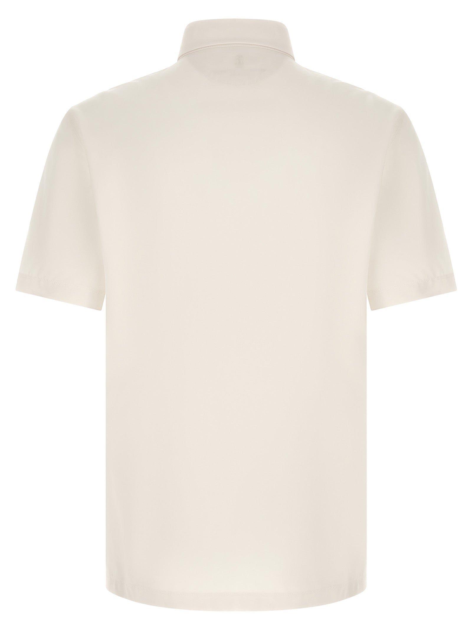 Brunello Cucinelli White Virgin Wool Polo Shirt